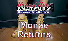 I love skinny exotic hottie Monae sucking my cock and ass before banging