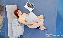 Redhead Yanks Minx Masturbates