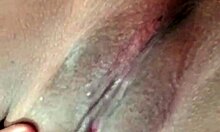 chubby brunette masturbates shaved pussy in pov chat