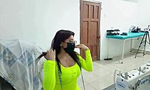 Beautiful old whore gets groped at work!