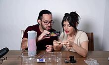 Latina Girlfriend Teases With Masturbation Toy In Panties