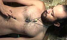 Scratching His Chest And Belly Like A Wildcat!