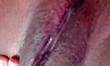 chubby brunette masturbates shaved pussy in pov chat