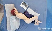 Redhead Yanks Minx Masturbates