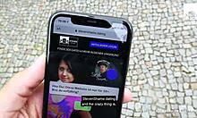 German girl deepthroats on a dating site with her big ass and tits.