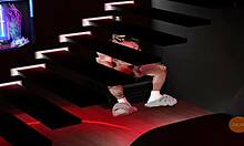 Famous Colombian Nyla interacts intensely with her black partner.