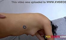 happy curly slut in tight shorts adores rough outdoor anal fucking