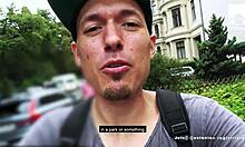 German girl deepthroats on a dating site with her big ass and tits.