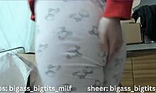 Pajama Masturbation with Big Ass Milf and Wet Curvy Tits