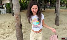 Wow, stole a girl from her cuckold husband on a public beach! Fucked her hard right there! 😍