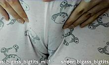 Pajama Masturbation with Big Ass Milf and Wet Curvy Tits