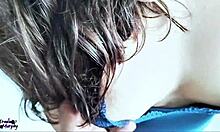 Bored Neighbor Gives Free Blowjob in Hallway and on Balcony!