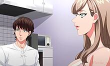 Step Sister Gives Handjob to Monster Cock