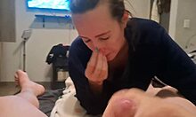 Did you see her swallowing that huge cum after the blowjob on the bed?