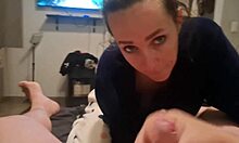 Did you see her swallowing that huge cum after the blowjob on the bed?