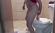 horny mom watches porn barefoot to orgasm