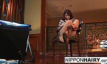 Watch this shy teen finger her hairy pussy on camera