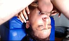 She takes a sloppy deepthroat and facial fuck