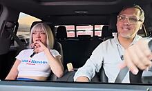 Aradiahellx loves multiple orgasms in public car sex 😍