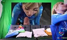 blonde teen cosplay slut sucks cock and gets pussy fucked in taboo costumes!