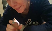 Did you see her swallowing that huge cum after the blowjob on the bed?