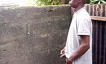 Strangersforsex SFS escort films De Rose guy showing prostate pee tricks in bathroom