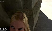 german blonde gives blowjob at cologne cathedral