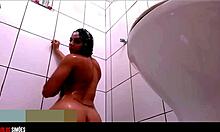 The hot latina morena takes a bath, SHOWING OFF her sexy tattooed ass