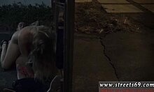 british teen 18+ feels intense bondage pleasure outdoors in the rain