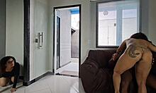 I was surprissed seeing my friend eat that big-assed bbw's cunt