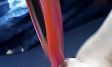 Amateur teen masturbates with dildo!