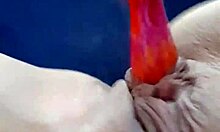 Amateur teen masturbates with dildo!