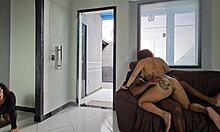 I was surprissed seeing my friend eat that big-assed bbw's cunt