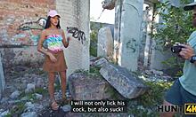 hunt4k brunette picks up stranger for anal fuck