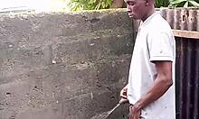 Strangersforsex SFS escort films De Rose guy showing prostate pee tricks in bathroom