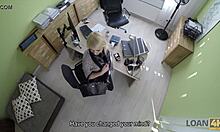 damn, blonde miss banged hard for loan cash