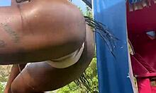 petite teen flashes pussy in public jamaica spot