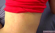 Teen and Amateur Blonde at Home with Suspended Step Sis