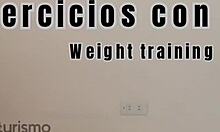 Train penis length and control with weights