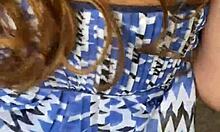 walking in the woods with amateur outdoor blowjob