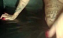 She leaves the party for a glory hole encounter.