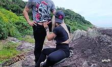 Taking My Step-Sister To The Beach For Oral Pleasure