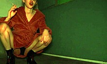 smoking and spitting in high heels 😍