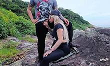 Taking My Step-Sister To The Beach For Oral Pleasure