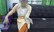 Indian boyfriend convinces girlfriend for first time sex on ranch