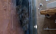 Hot guy jerks off in shower with moans