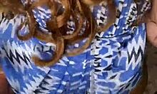 walking in the woods with amateur outdoor blowjob