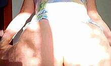 Mature Cougar Flashes Huge Pussy Lips While Bent Over in Amateur Wife Scene