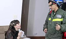 Socialite humiliates cuckold husband while fucking delivery guy?