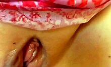 Mature Woman Shows Off Her Plump Swollen Cunt Outdoors. Exhibitionist Blonde with Shaved Pussy.